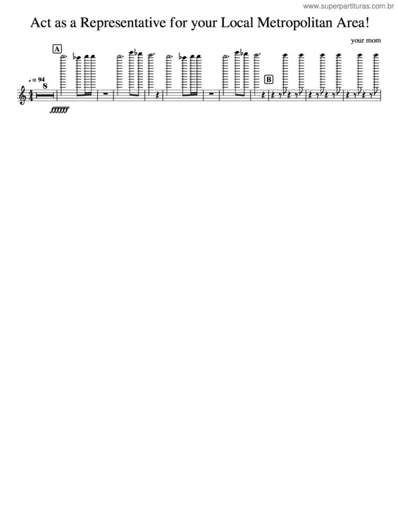 Partitura da música Act As A Representative For Your Local Metropolitan Area v.2