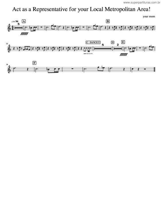 Partitura da música Act As A Representative For Your Local Metropolitan Area v.3