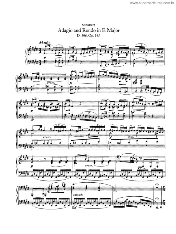 Partitura da música Adagio and Rondo in E