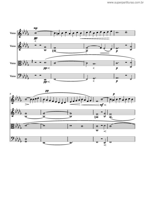 Partitura da música Adagio For Strings – Samuel Barber v.3