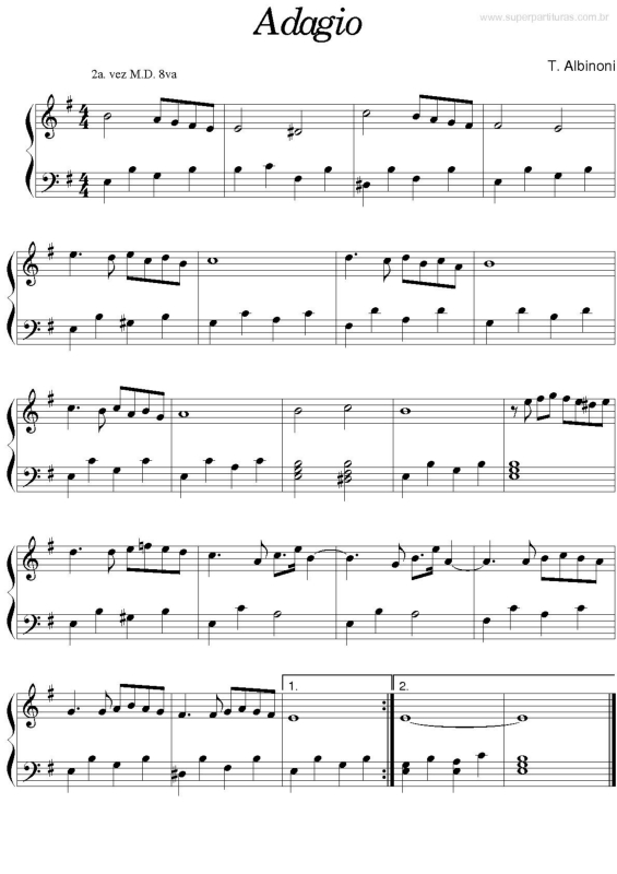 Partitura da música Adagio v.2