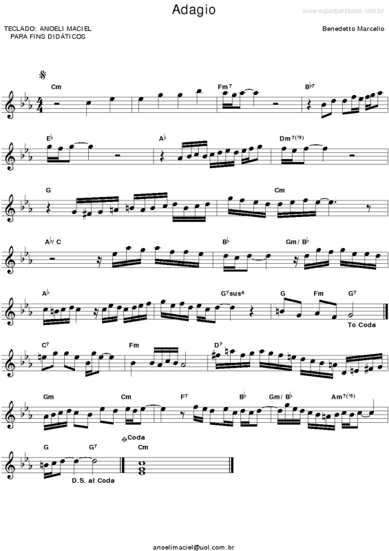 Partitura da música Adagio v.4