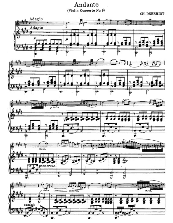 Partitura da música Adagio v.8