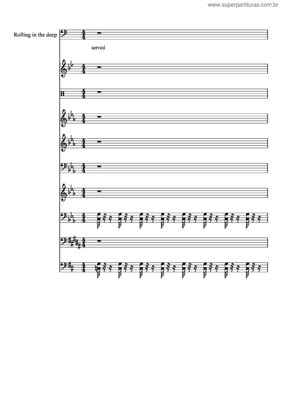 Partitura da música Adele Rolling In The Deep v.2
