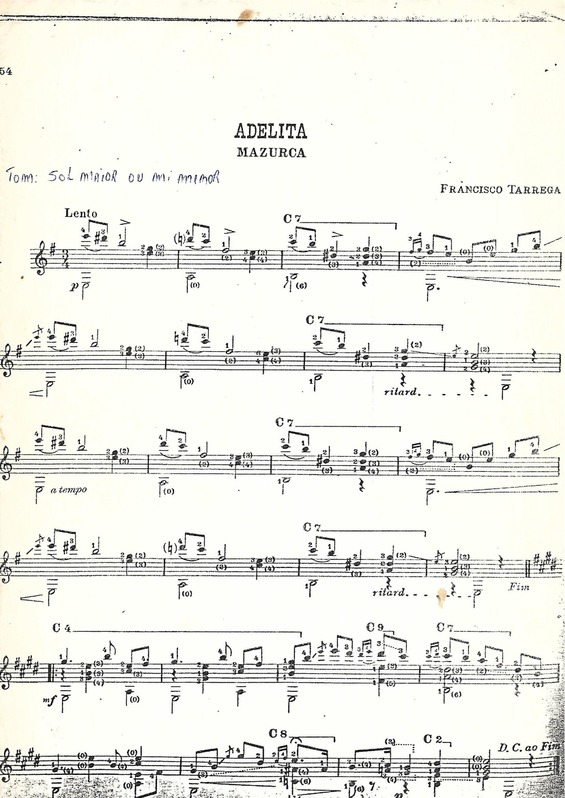 Partitura da música Adelita v.3