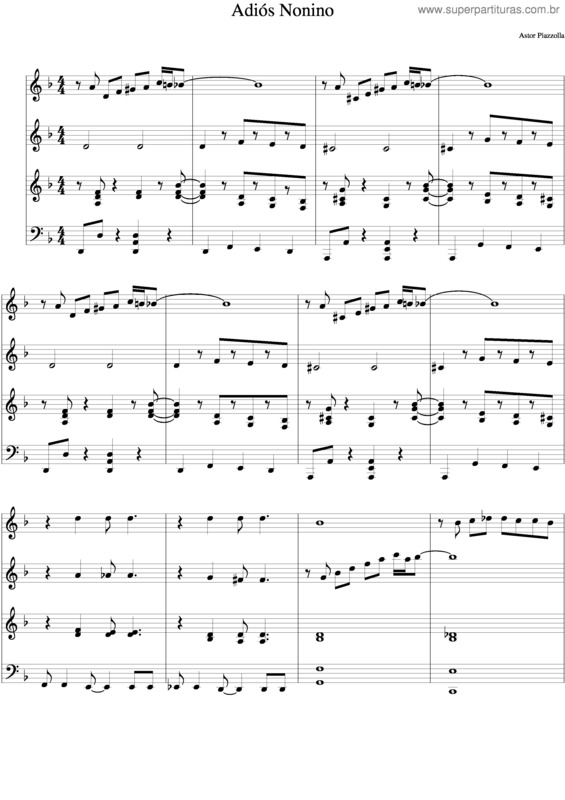 Partitura da música Adios Nonino v.2