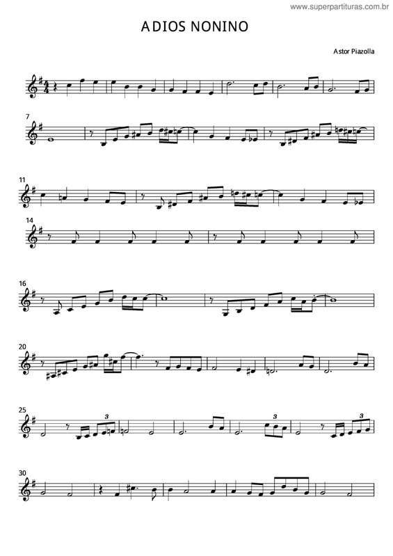 Partitura da música Adios Nonino v.7