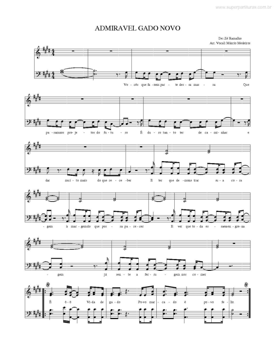 Partitura da música Admirável Gado Novo v.6