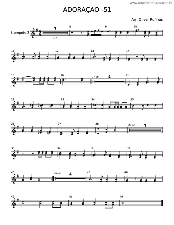 Partitura da música Adoração – Misc Praise Songs v.2