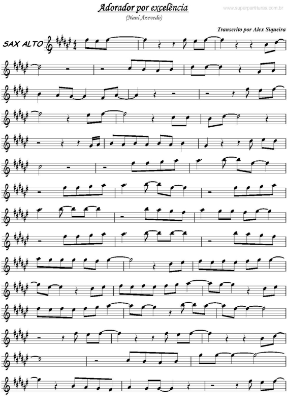 Partitura da música Adorador Por Excelência