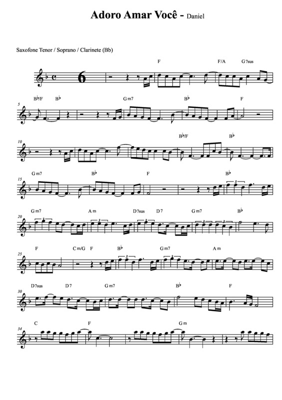 Partitura da música Adoro Amar Você v.2