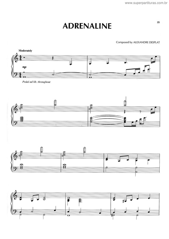 Partitura da música Adrenaline