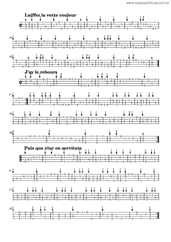 Partitura da música Adrian Le Roy – Second Livre