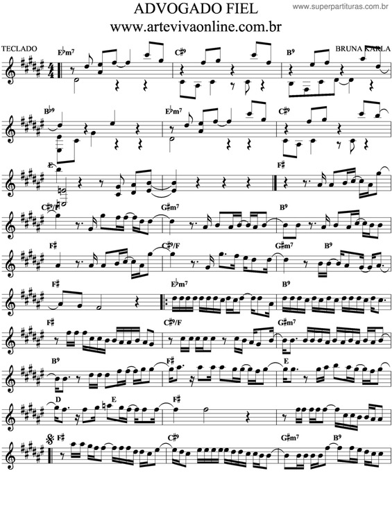 Partitura da música Advogado Fiel