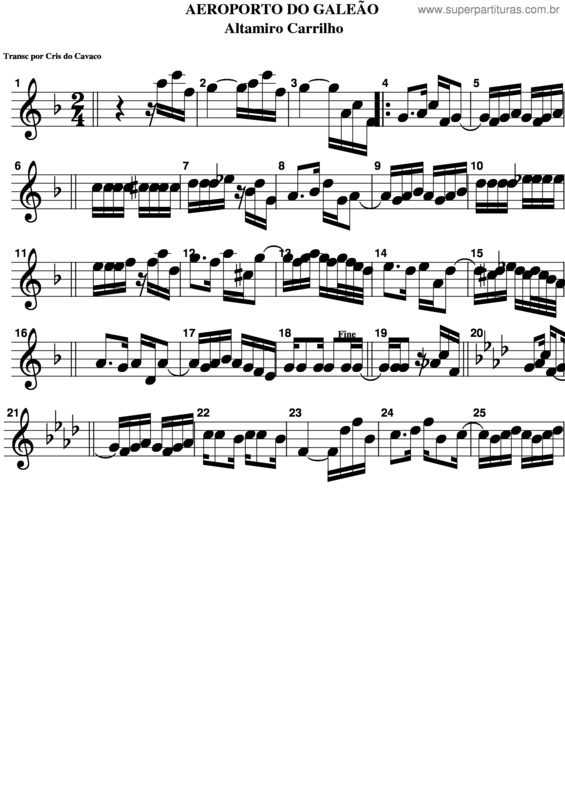Partitura da música Aeroporto Do Galeão v.3