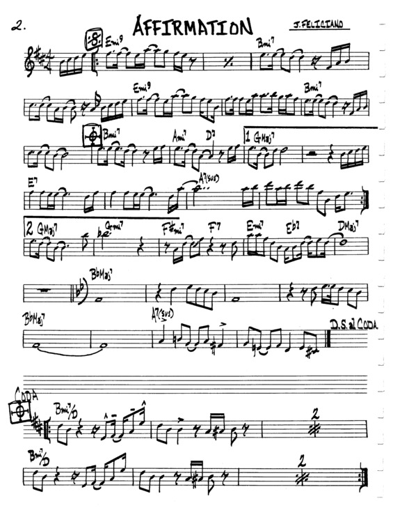 Partitura da música Affirmation v.7