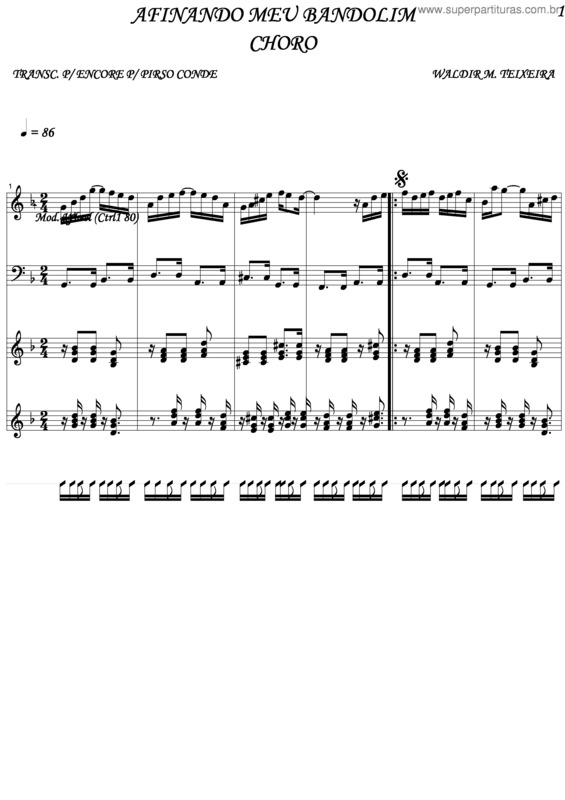 Partitura da música Afinando Meu Bandolim v.3