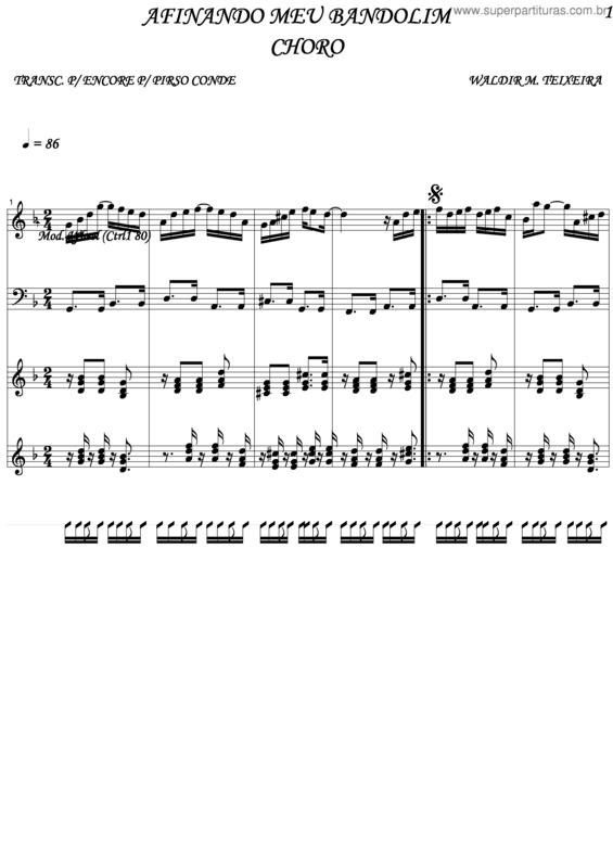 Partitura da música Afinando Meu Bandolim v.3