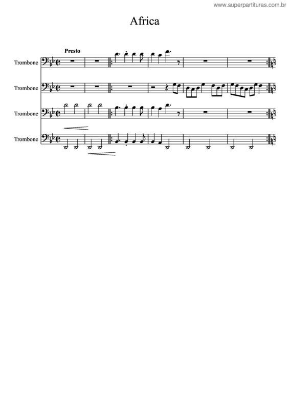 Partitura da música Africa v.11