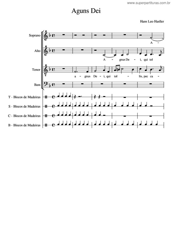 Partitura da música Agnus Dei – Samuel Barber v.3