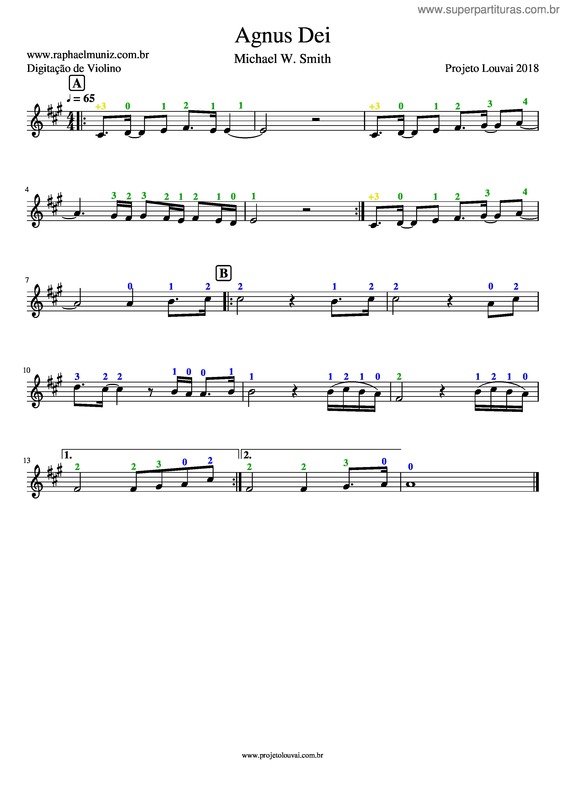 Partitura da música Agnus_Dei
