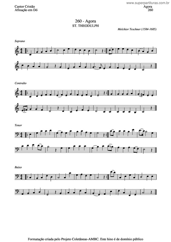 Partitura da música Agora v.3