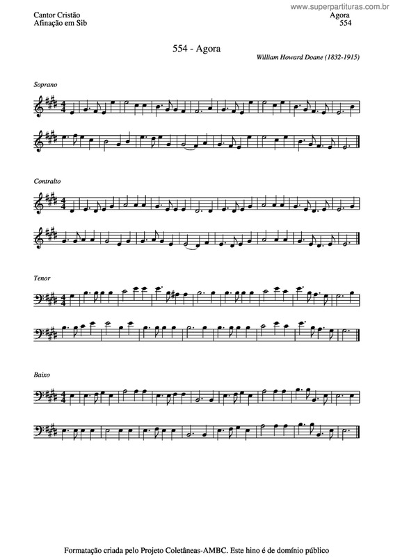 Partitura da música Agora v.5