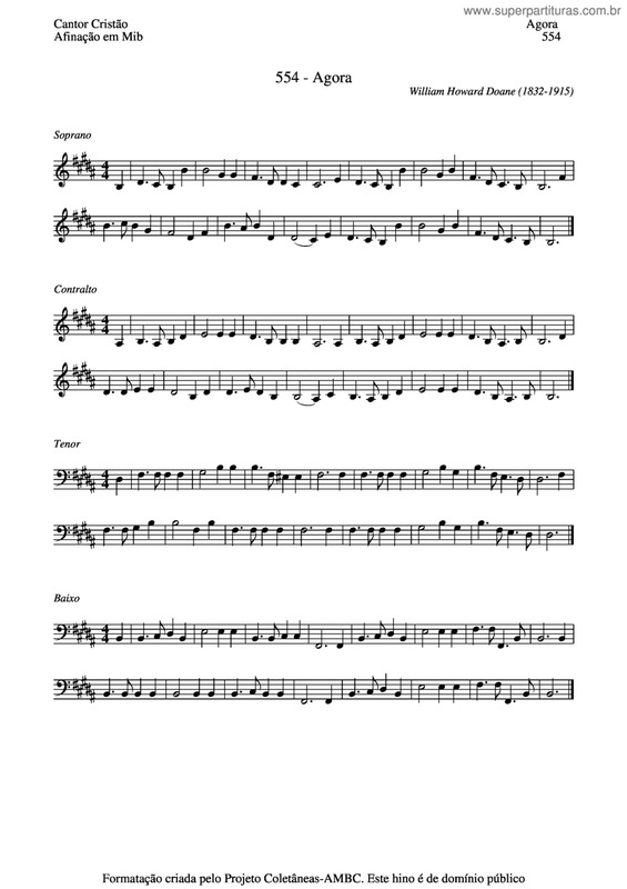 Partitura da música Agora v.6