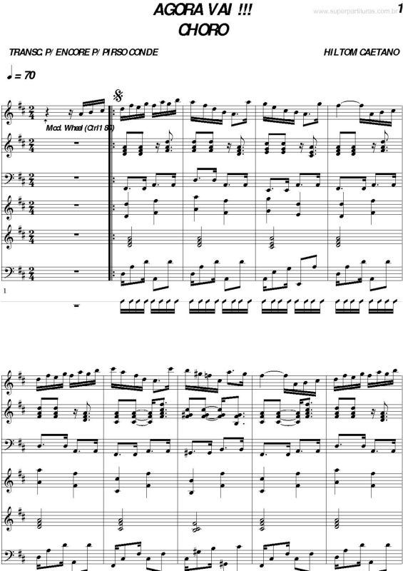 Partitura da música Agora Vai !!! v.2