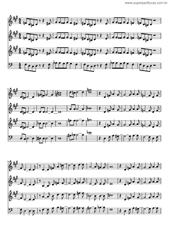 Partitura da música Agua De Beber Satb