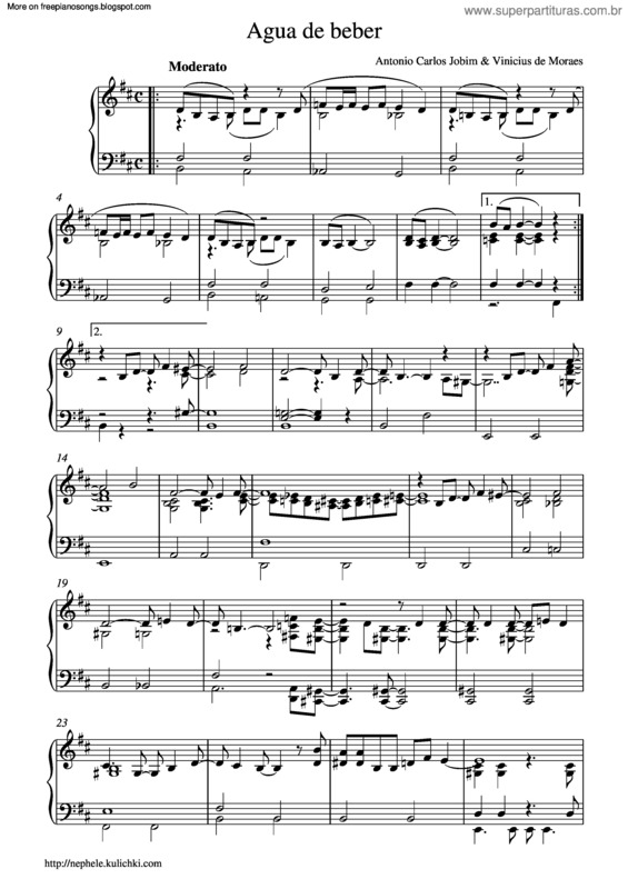 Partitura da música Agua De Beber v.15