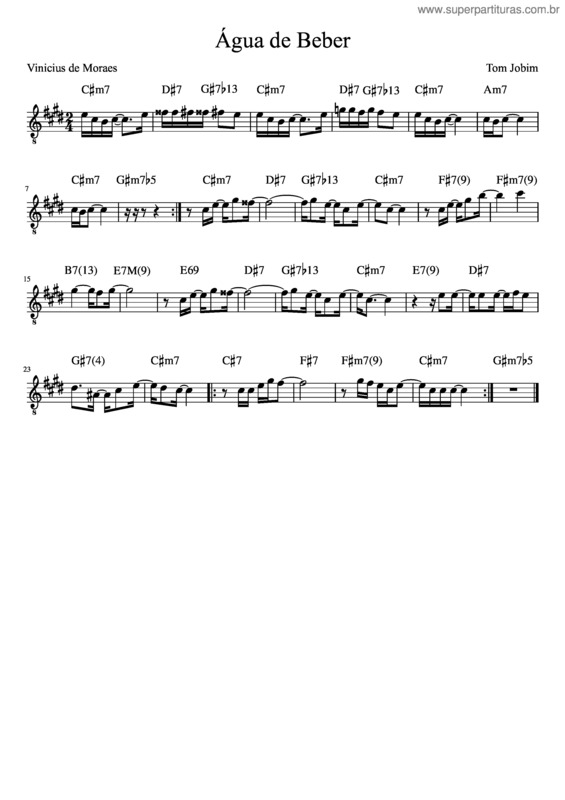 Partitura da música Água De Beber v.18