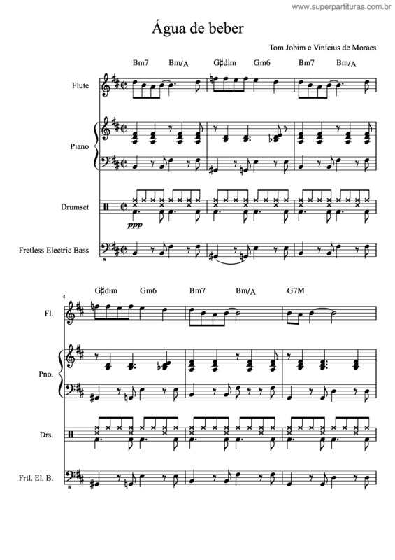 Partitura da música Água De Beber v.20