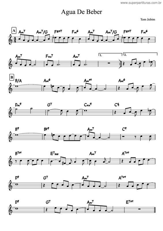 Partitura da música Agua De Beber v.21