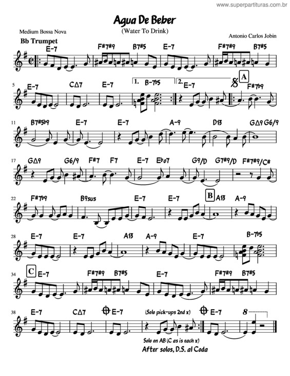 Partitura da música Agua De Beber v.23