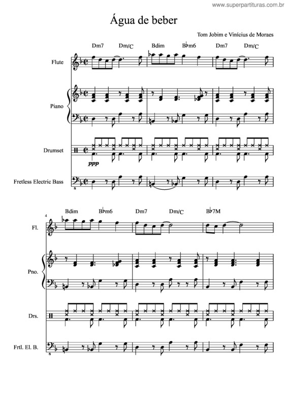 Partitura da música Água De Beber v.24