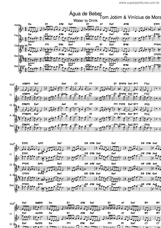 Partitura da música Água De Beber v.29