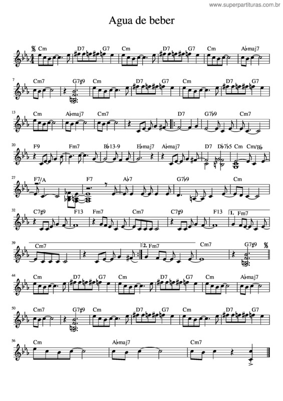 Partitura da música Agua De Beber v.31
