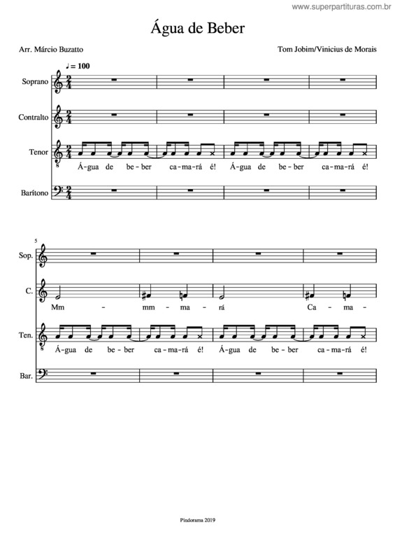 Partitura da música Água De Beber v.33