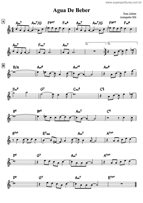 Partitura da música Agua De Beber v.36