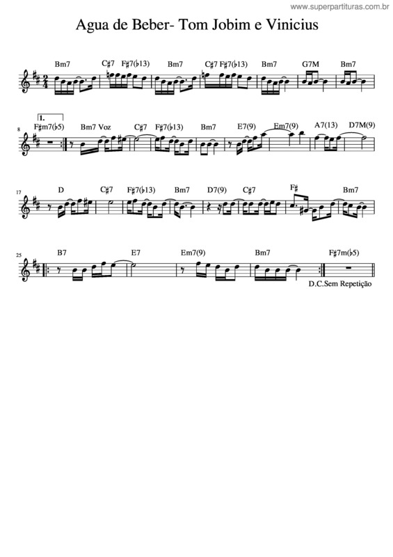 Partitura da música Agua De Beber v.37