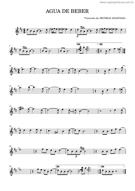 Partitura da música Agua De Beber v.38