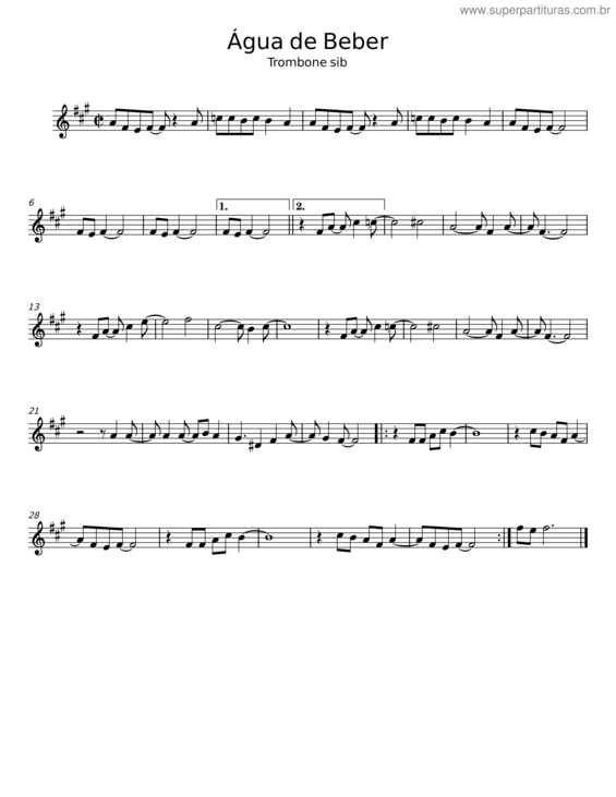 Partitura da música Água De Beber v.40