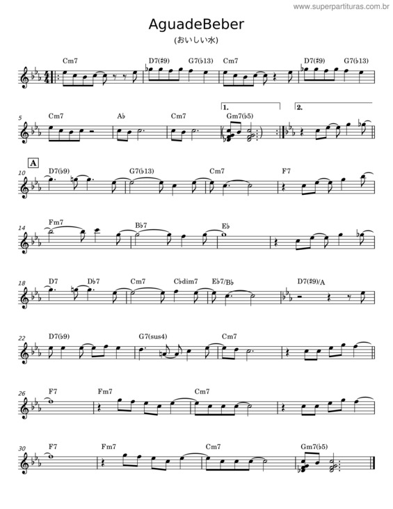 Partitura da música Agua De Beber v.42