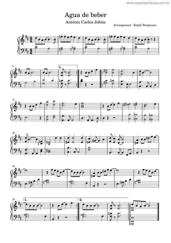 Partitura da música Agua De Beber v.43