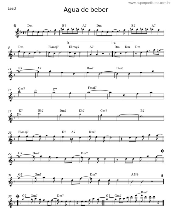 Partitura da música Agua De Beber v.44