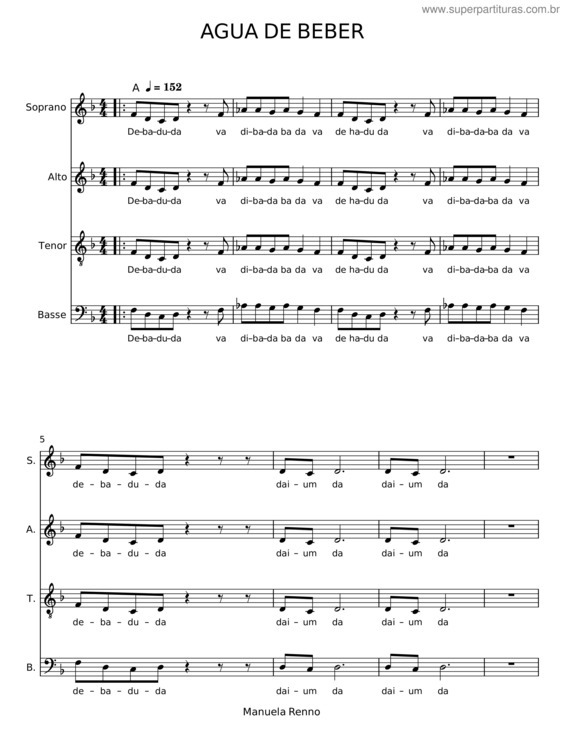 Partitura da música Agua De Beber v.45