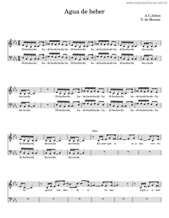 Partitura da música Agua De Beber v.46