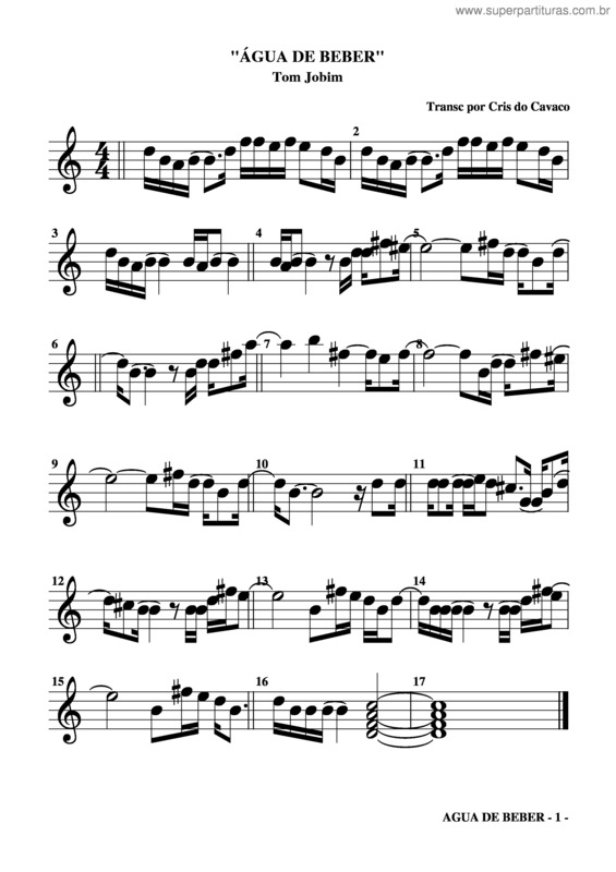 Partitura da música Água De Beber v.5