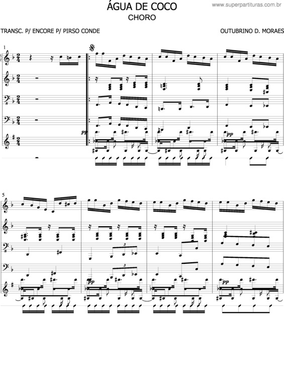 Partitura da música Água De Coco v.2